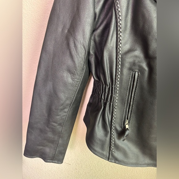 NWT Rocky Mountain Hides Genuine Buffalo Leather Braided Motorcycle Jacket 2X - Picture 6 of 15